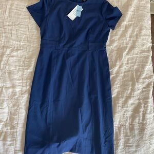 NWT Ann Taylor suit dress navy blue